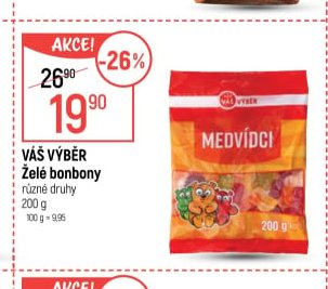 Váš Výběr Želé bonbony 200g