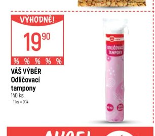Váš Výběr Odličovací tampony 140ks