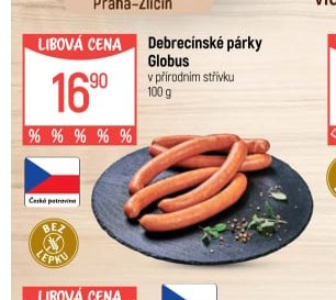Debrecínské párky Globus