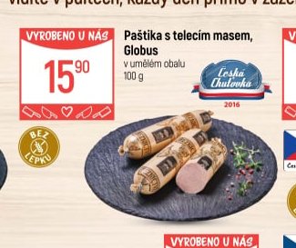 Paštika s telecím masem, Globus