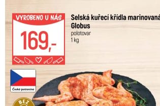 Selská kuřecí křídla marinovaná Globus