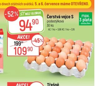Čerstvá vejce S