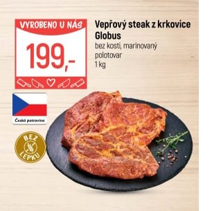 Vepřový steak z krkovice Globus