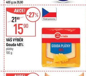 Váš výběr Gouda plátky