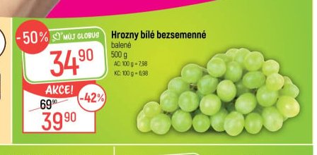 Hrozny bílé bezsemenné