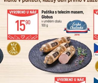 Paštika s telecím masem, Globus