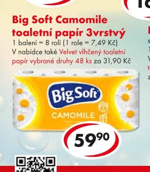 Big Soft Camomile toaletní papír 3vrstvý