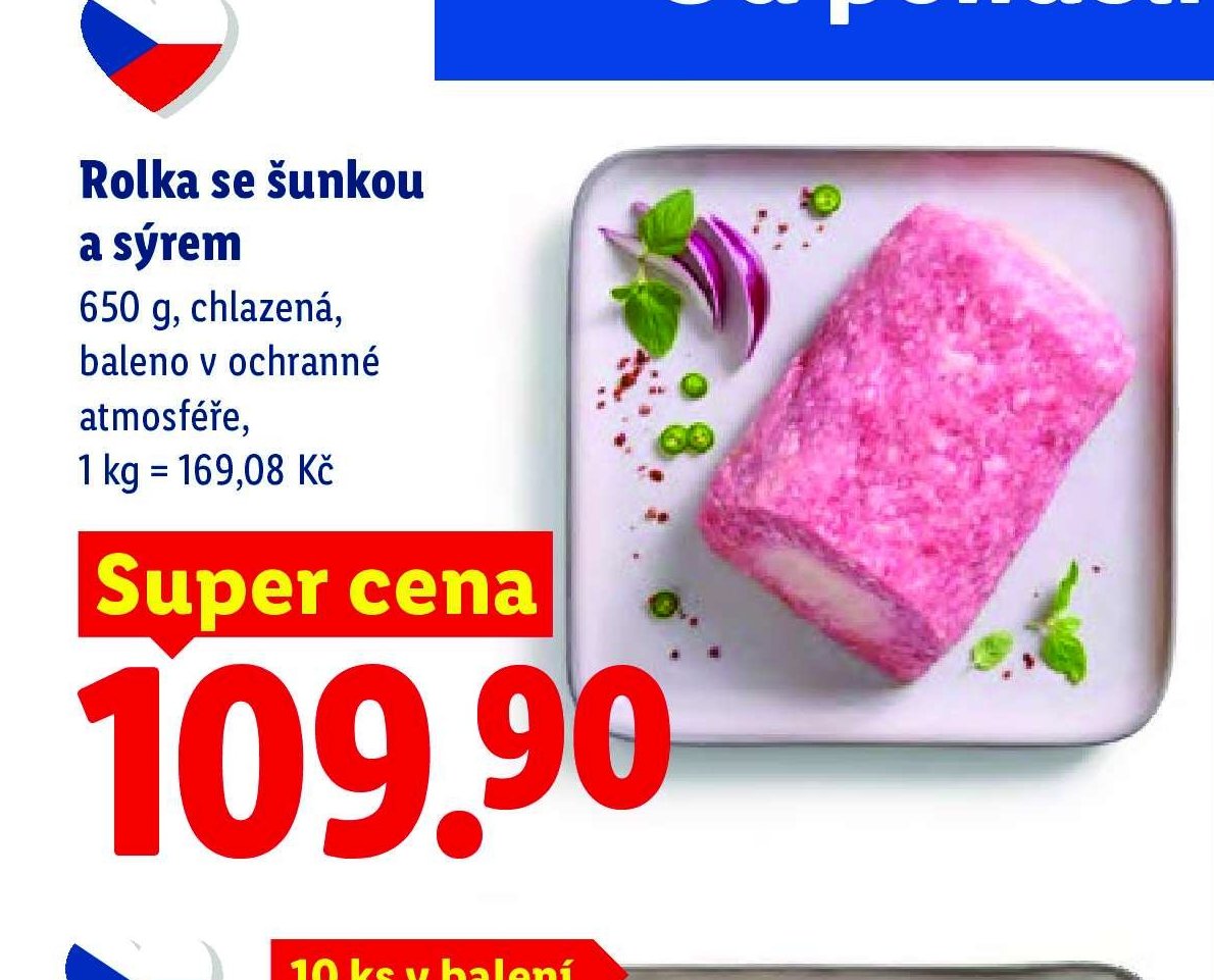 Rolka se šunkou a sýrem