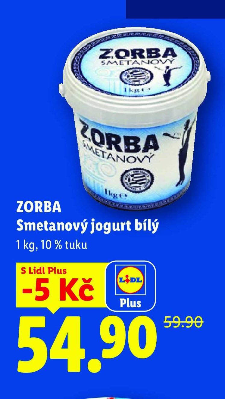 ZORBA Smetanový jogurt bílý