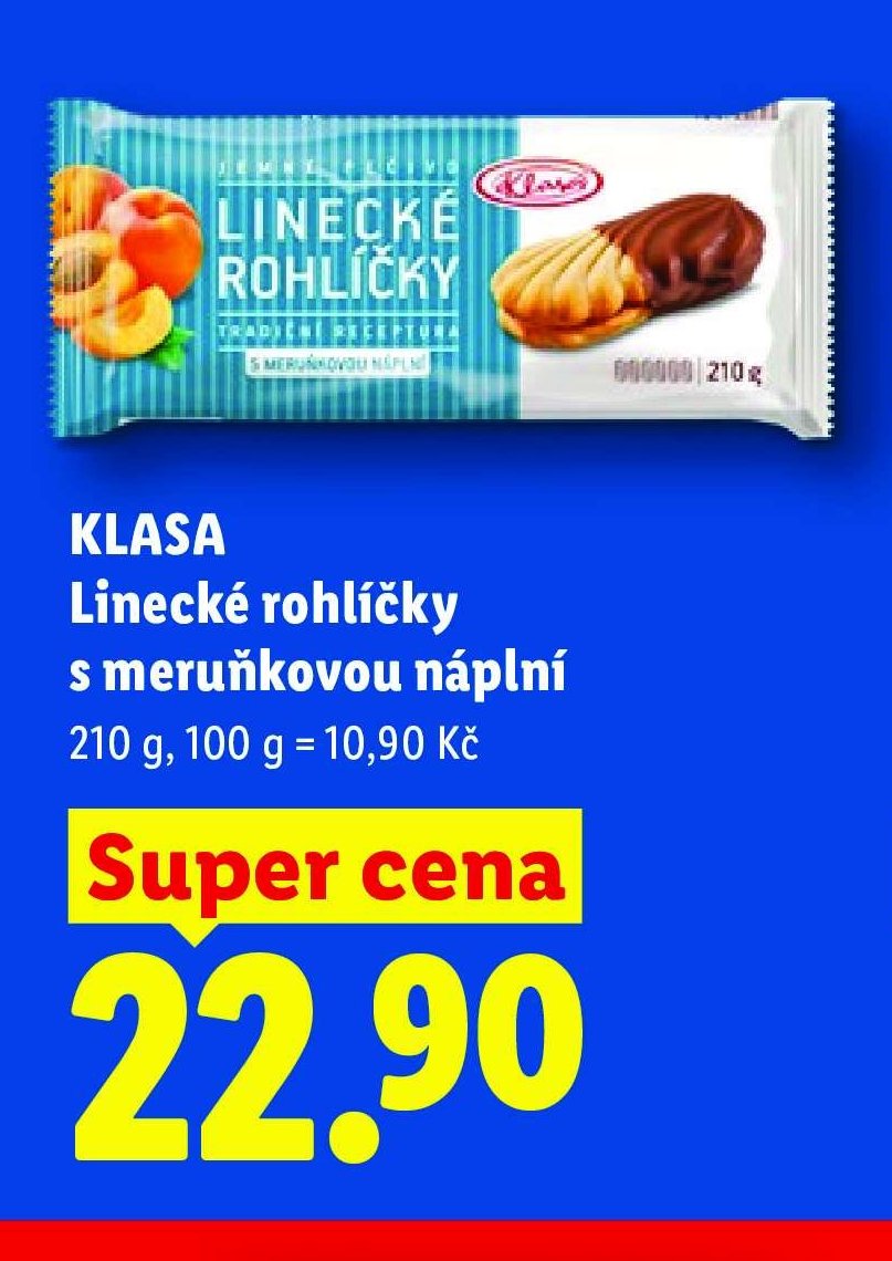 KLASA Linecké rohlíčky s meruňkovou náplní