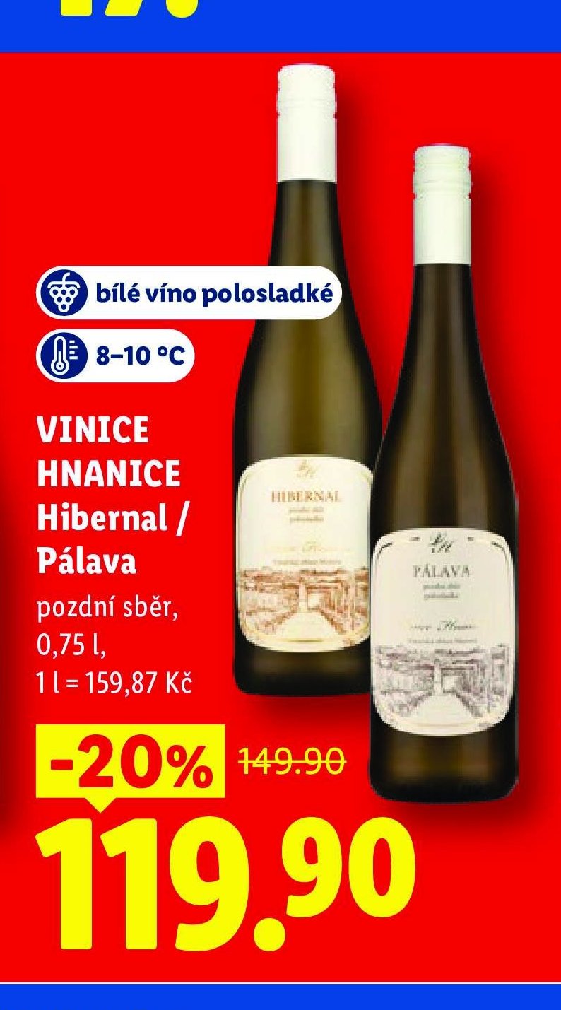 Vinice Hnanice Hibernal / Pálava 0,75 l