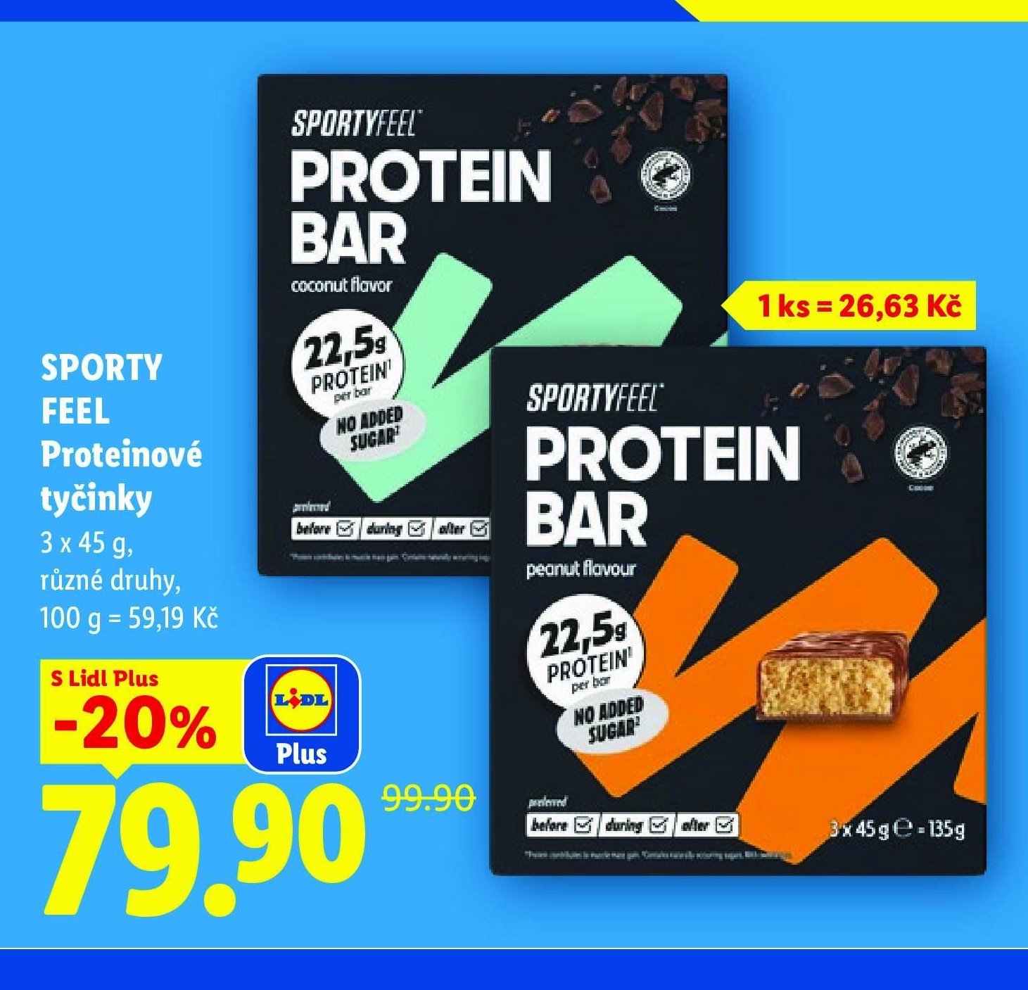 SPORTY FEEL Proteinové tyčinky