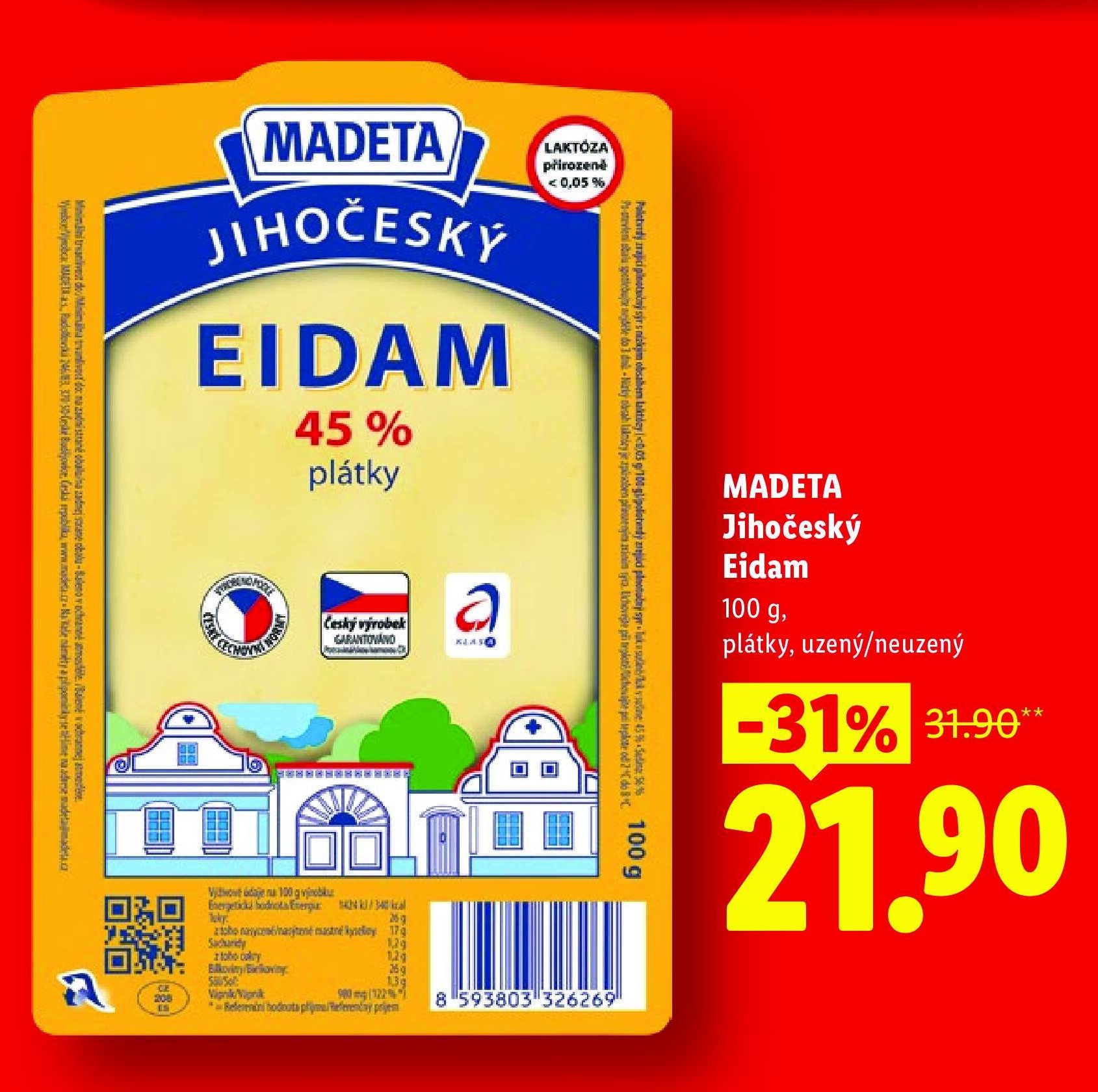 MADETA Jihočeský Eidam 100 g