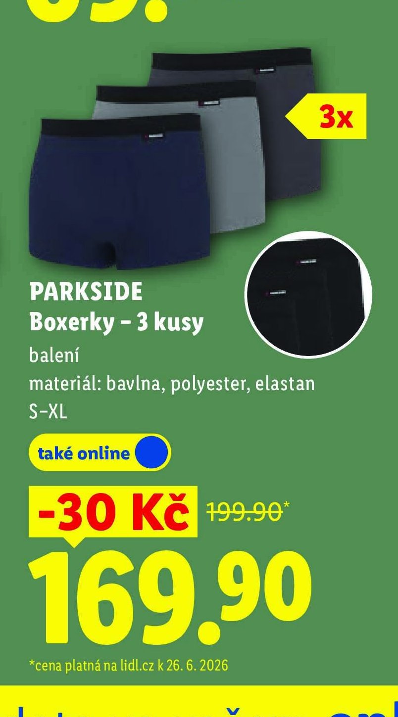 PARKSIDE Boxerky – 3 kusy