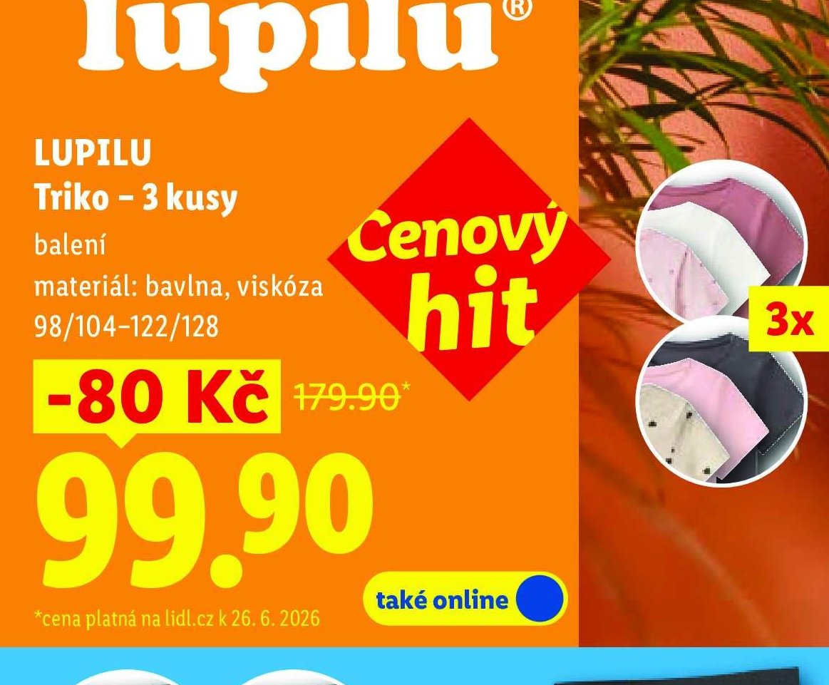 LUPILU Triko – 3 kusy