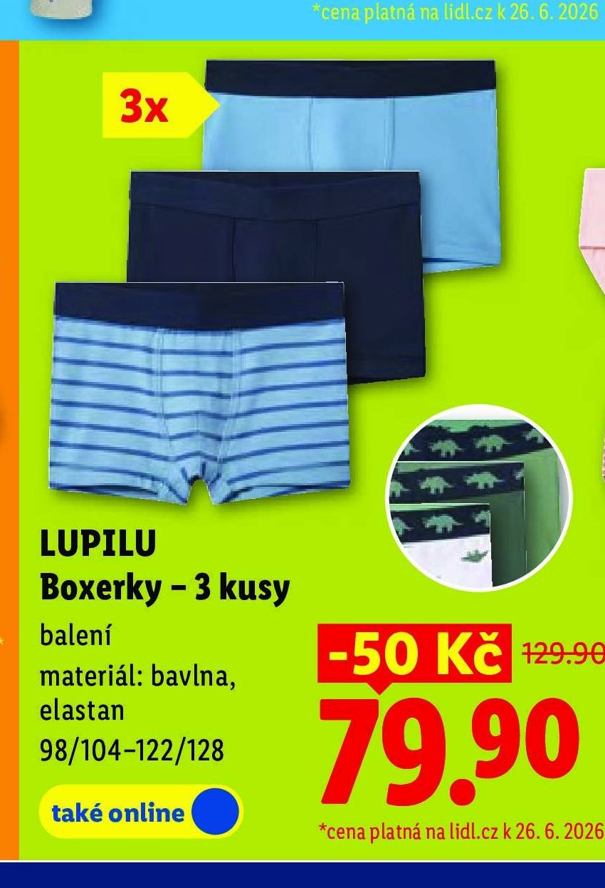 LUPILU Boxerky – 3 kusy