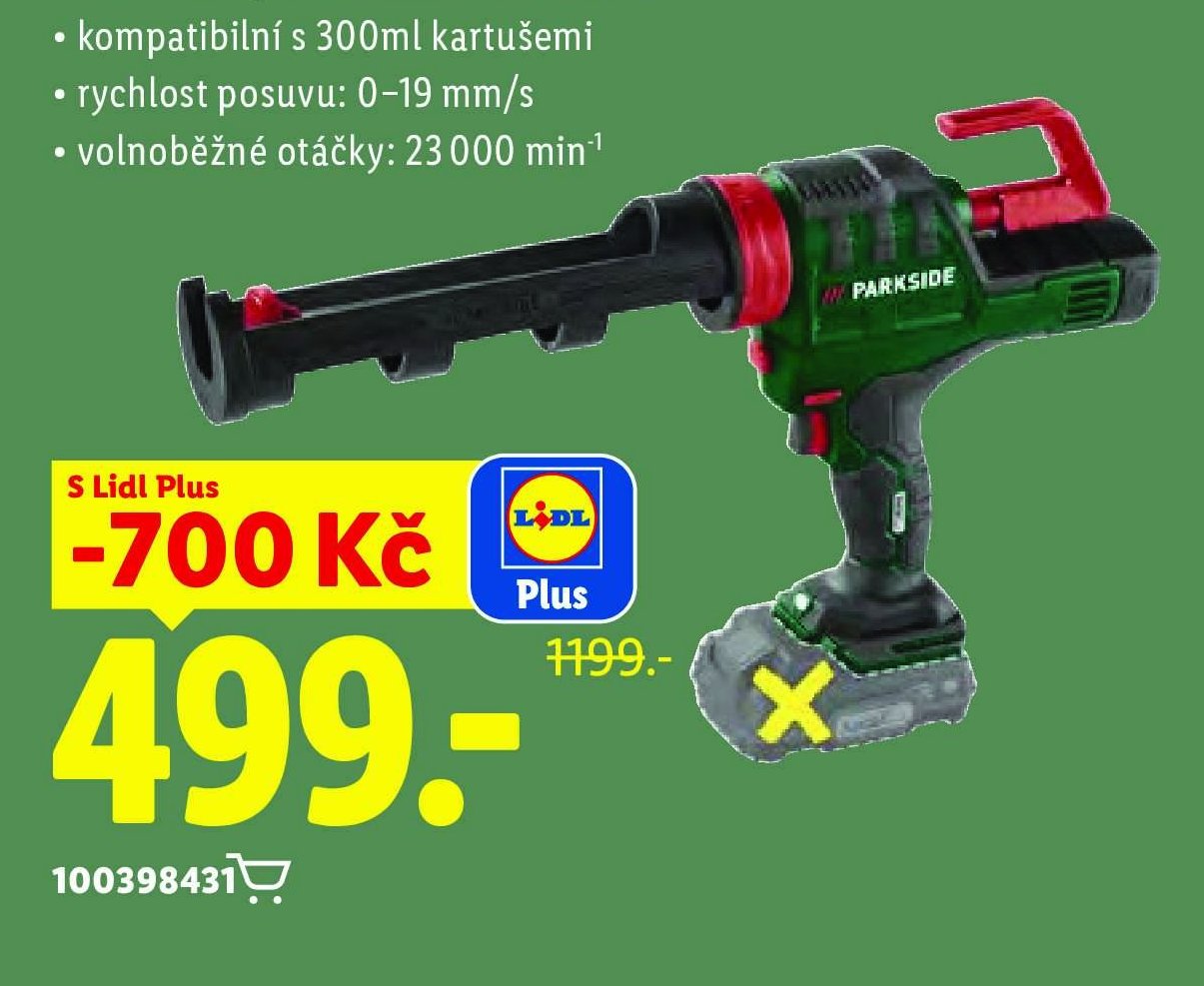 PARKSIDE 20V Aku pistole na kartuše