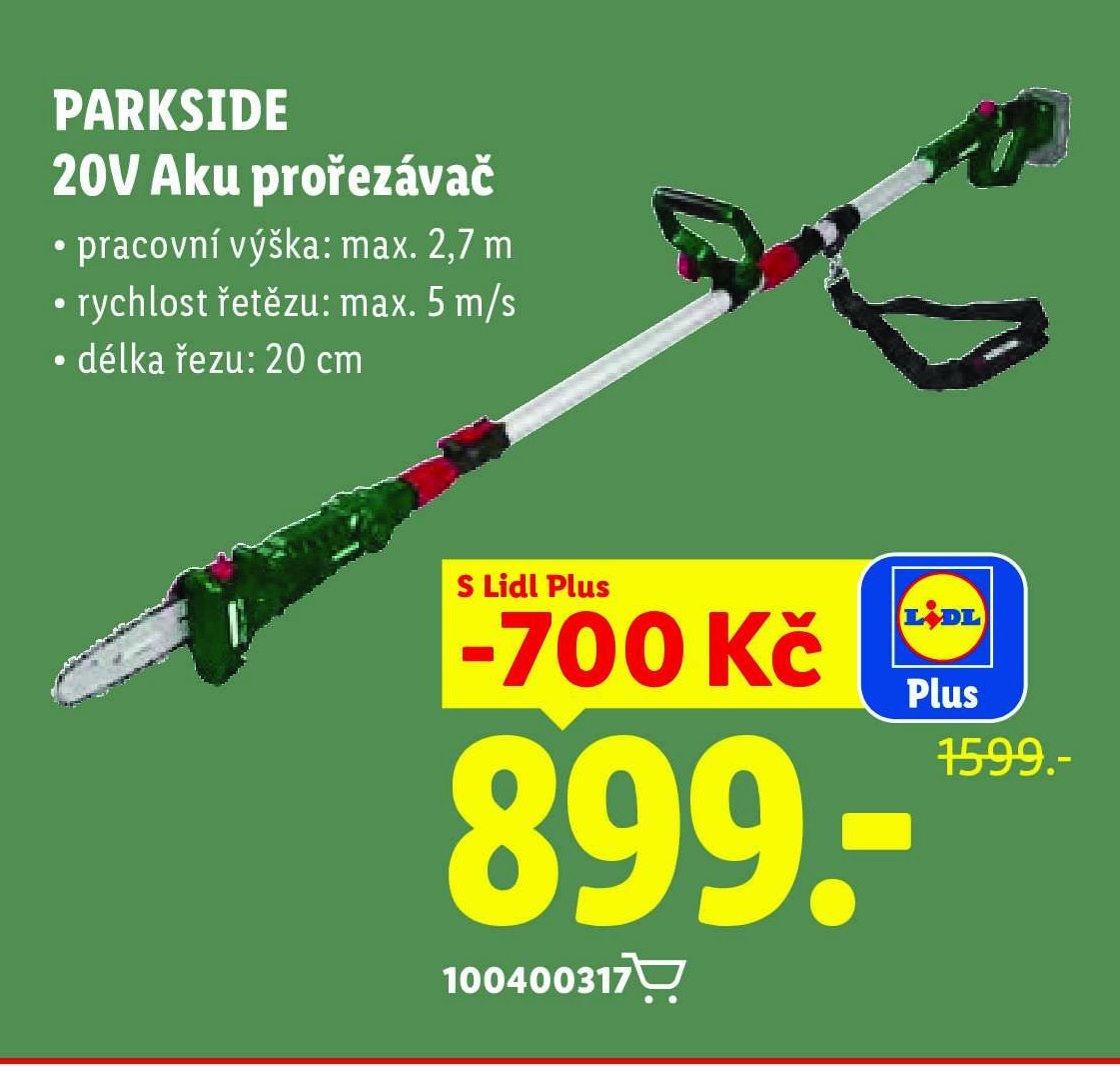 PARKSIDE 20V Aku prořezávač