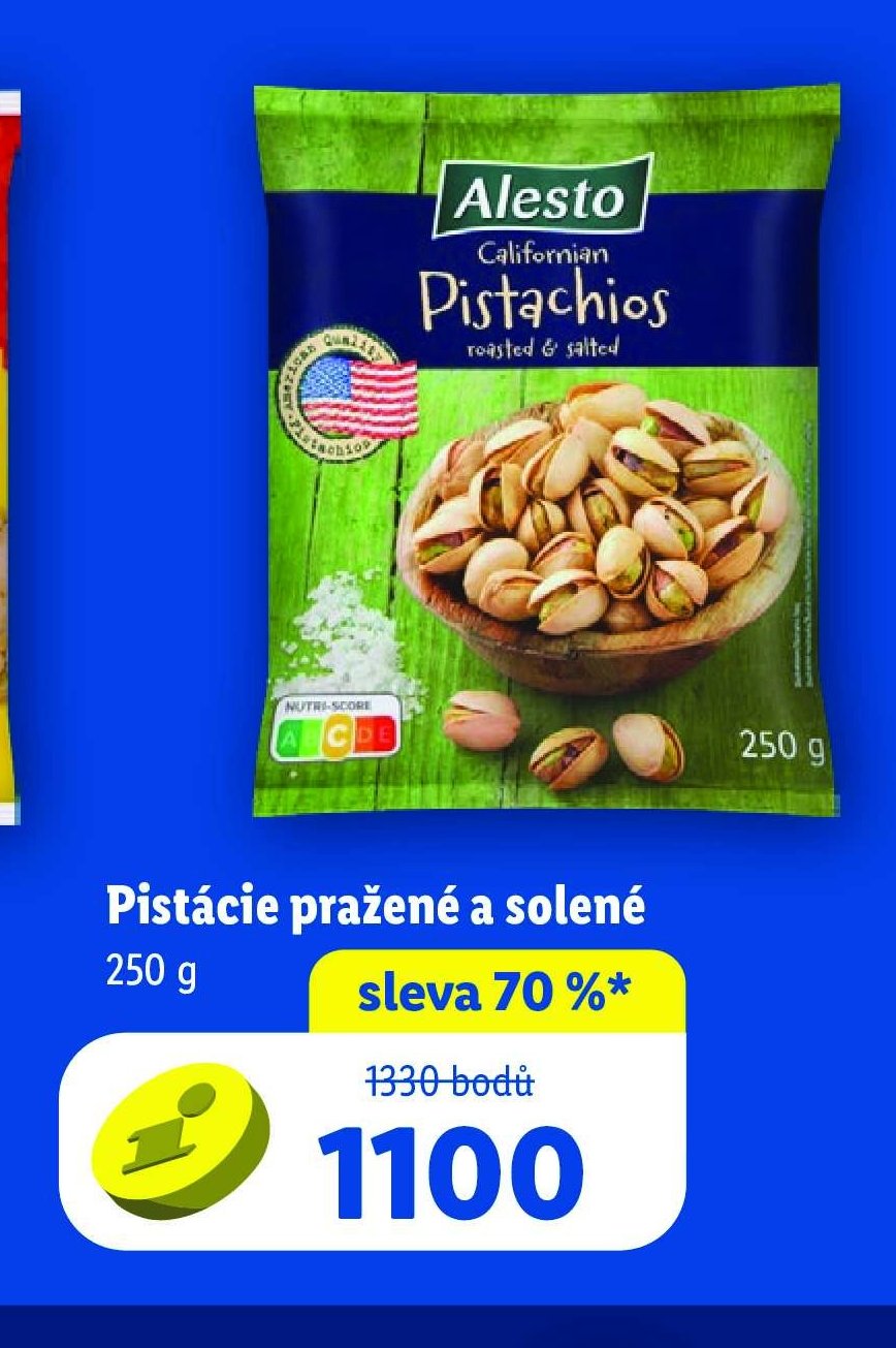 Pistácie pražené a solené