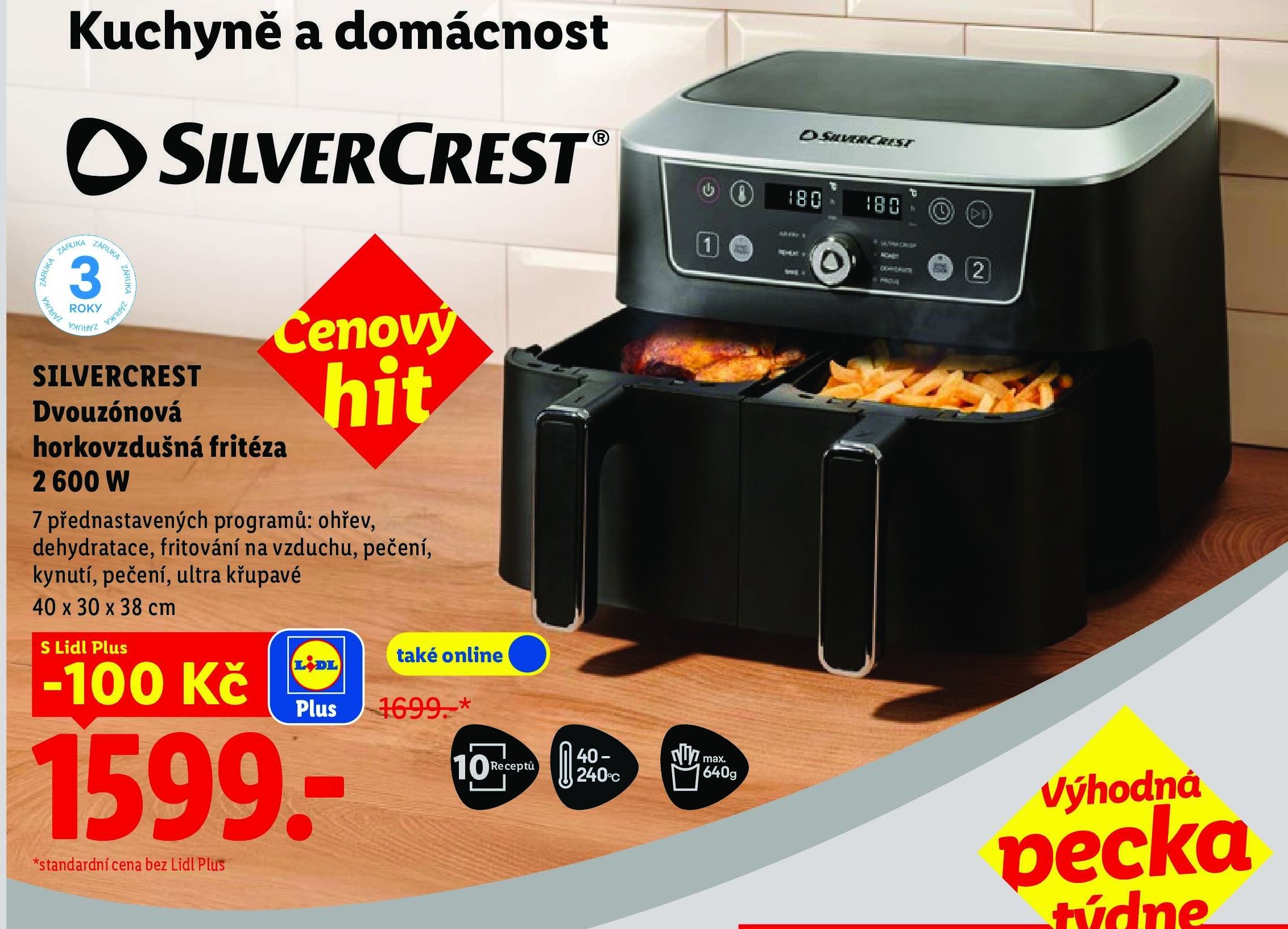SILVERCREST Dvouzónová horkovzdušná fritéza