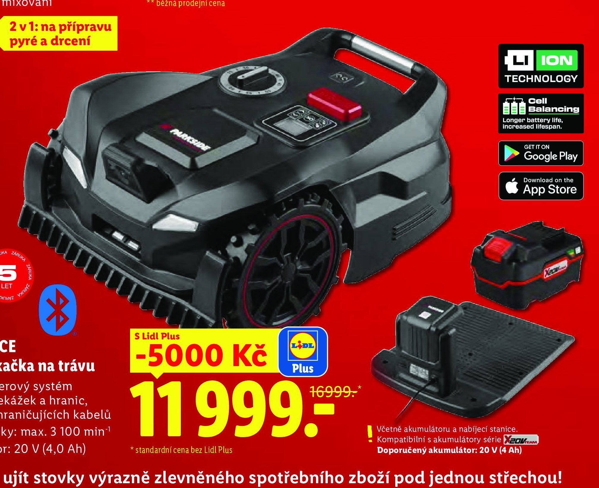 PARKSIDE PERFORMANCE Robotická sekačka na trávu