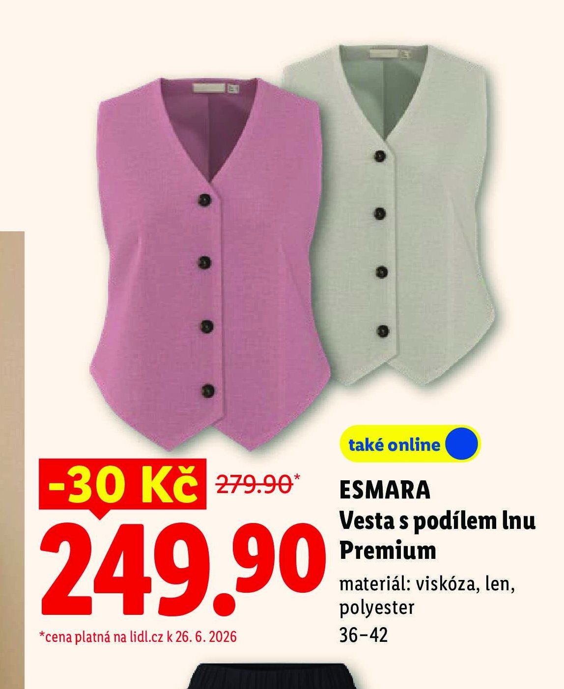 ESMARA Vesta s podílem lnu Premium