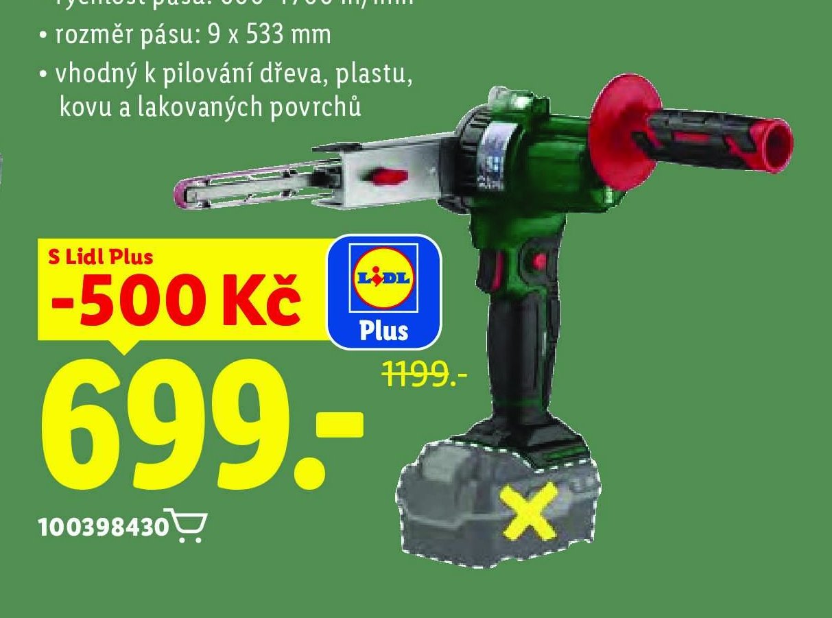 PARKSIDE 20V Aku pásový pilník