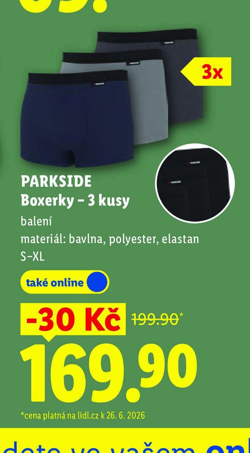 PARKSIDE Boxerky – 3 kusy