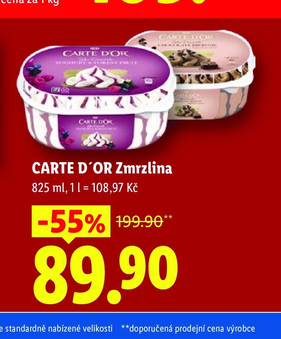 CARTE D'OR Zmrzlina