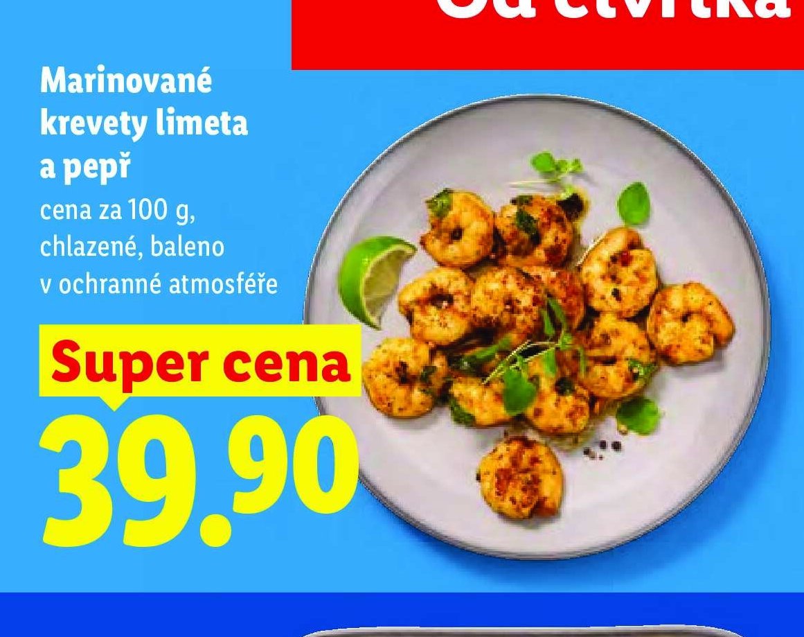 Marinované krevety limeta a pepř