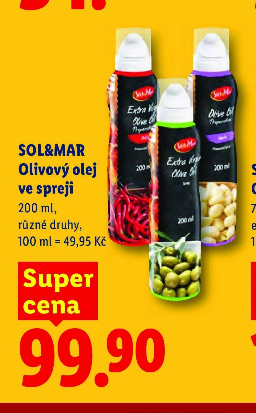 SOL&MAR Olivový olej ve spreji