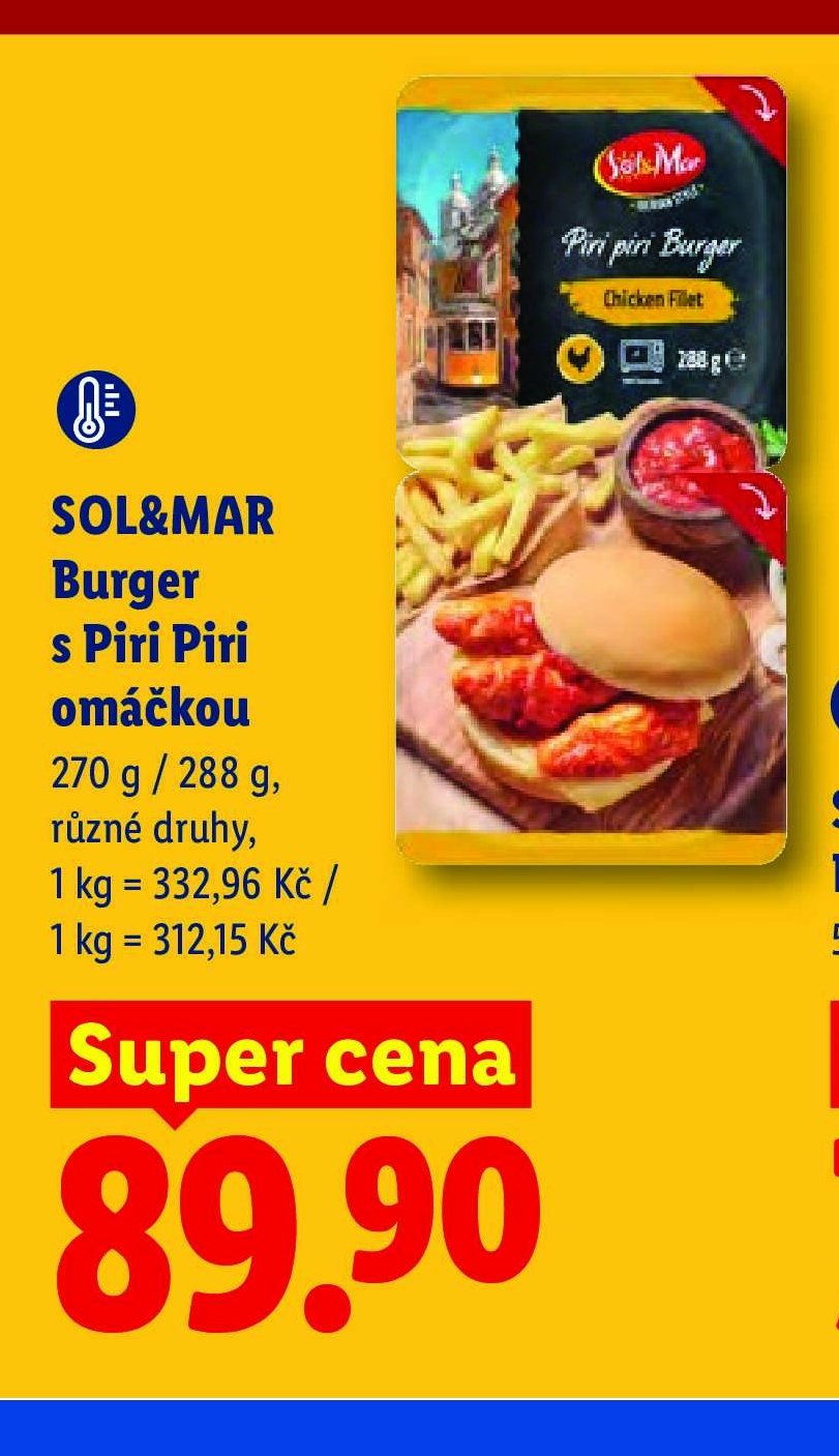 SOL&MAR Burger s Piri Piri omáčkou