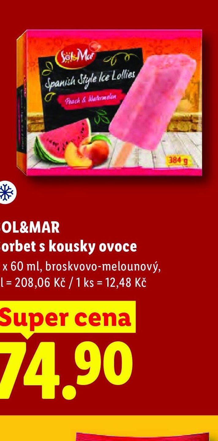 SOL&MAR Sorbet s kousky ovoce