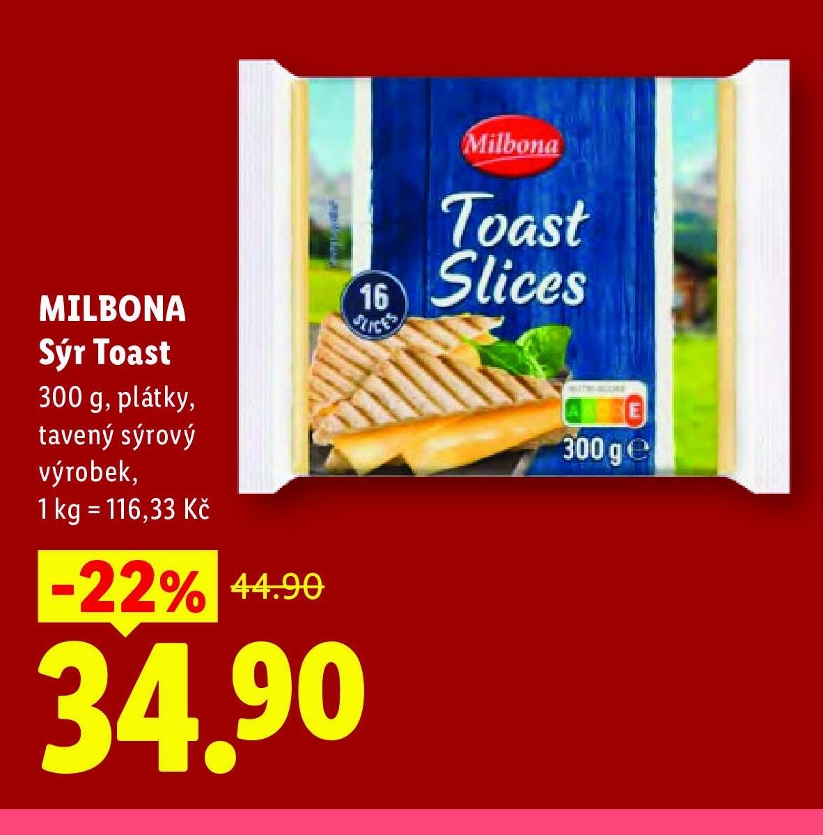 MILBONA Sýr Toast