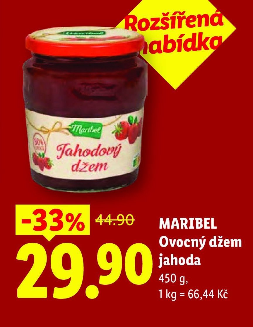 MARIBEL Ovocný džem jahoda