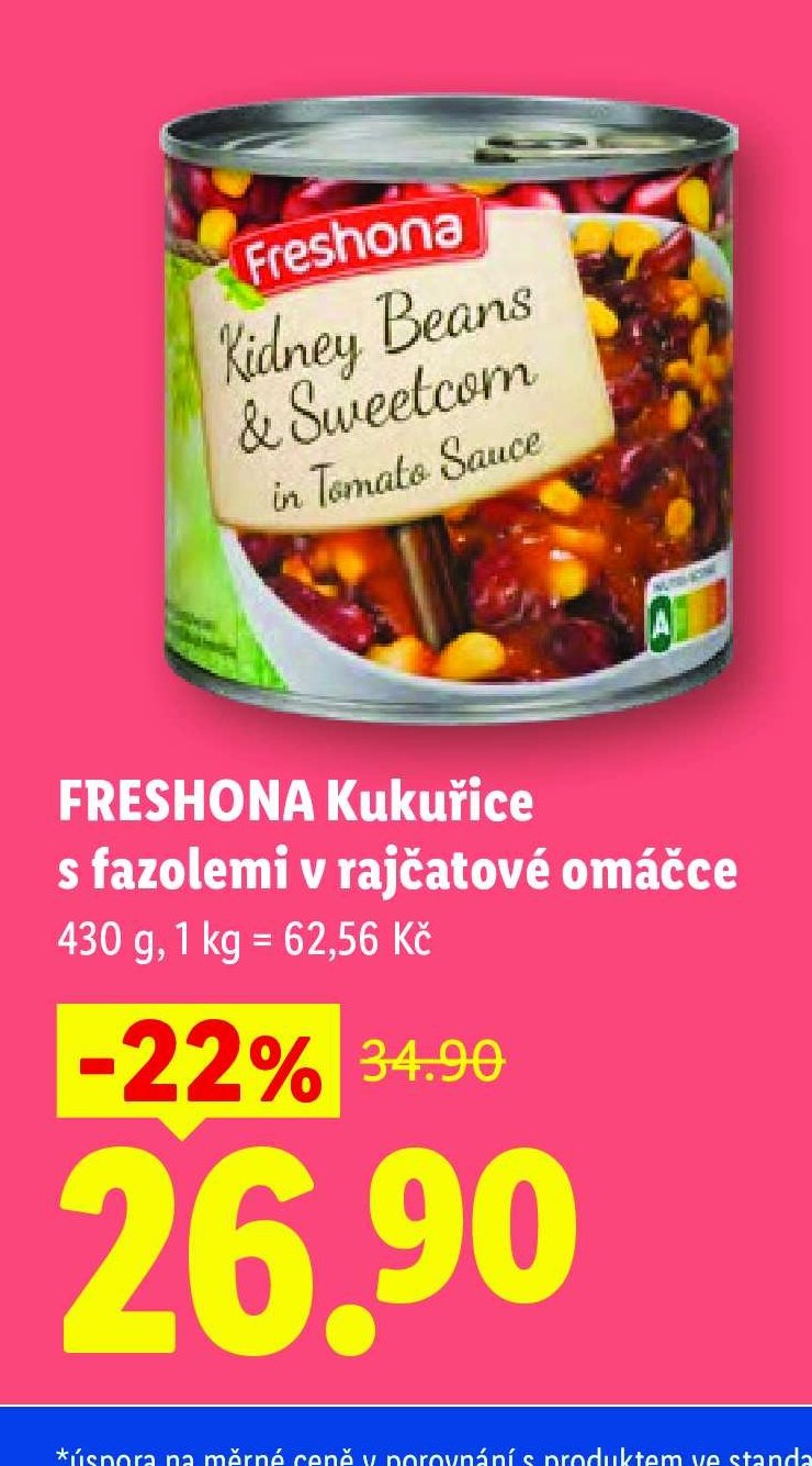 FRESHONA Kukuřice s fazolemi v rajčatové omáčce