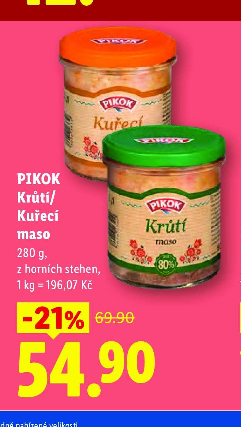 PIKOK Krůtí/Kuřecí maso
