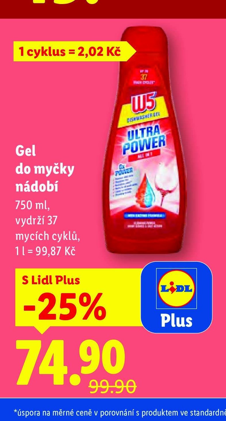 Gel do myčky nádobí