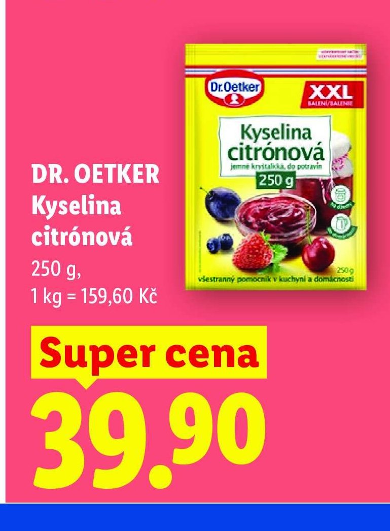 Dr. Oetker Kyselina citrónová
