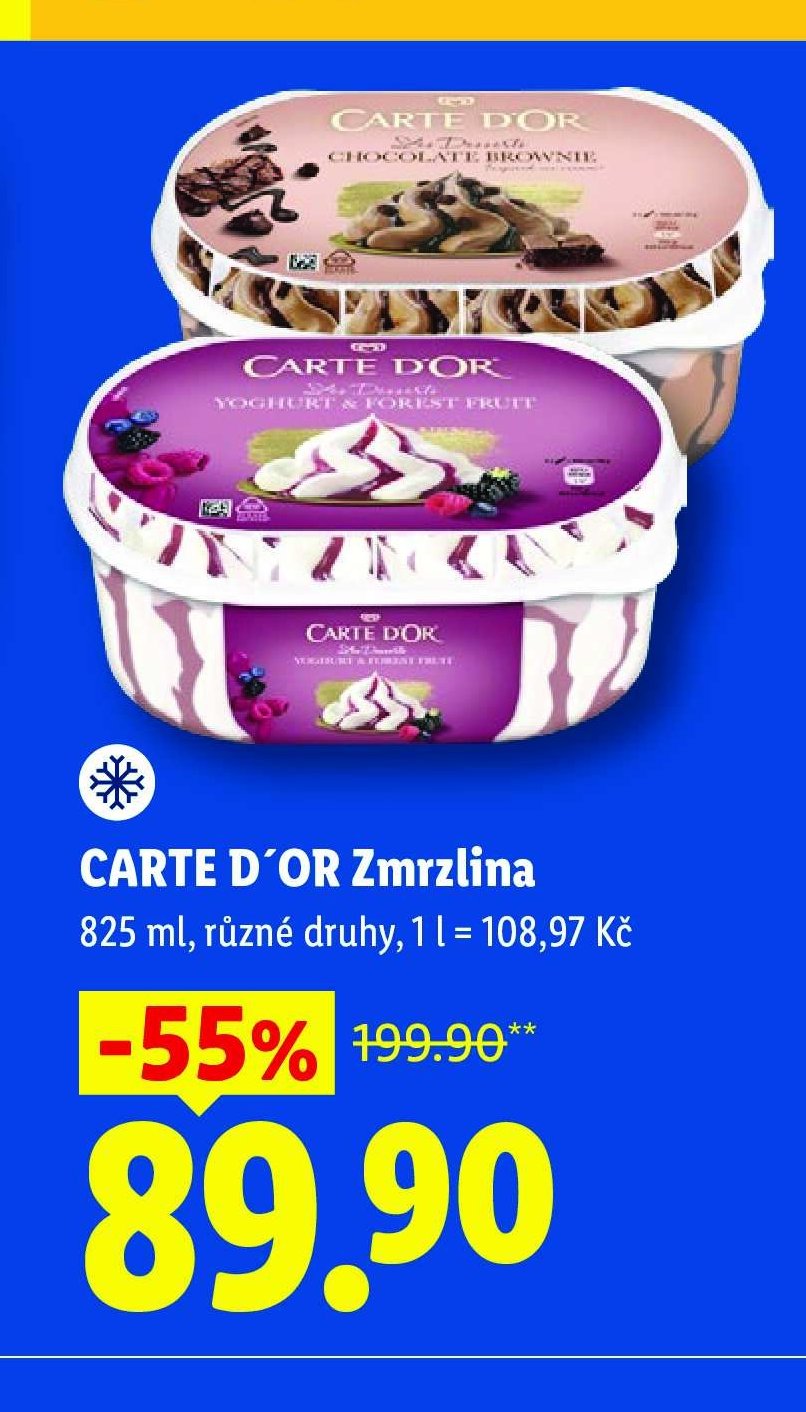 CARTE D'OR Zmrzlina 825 ml