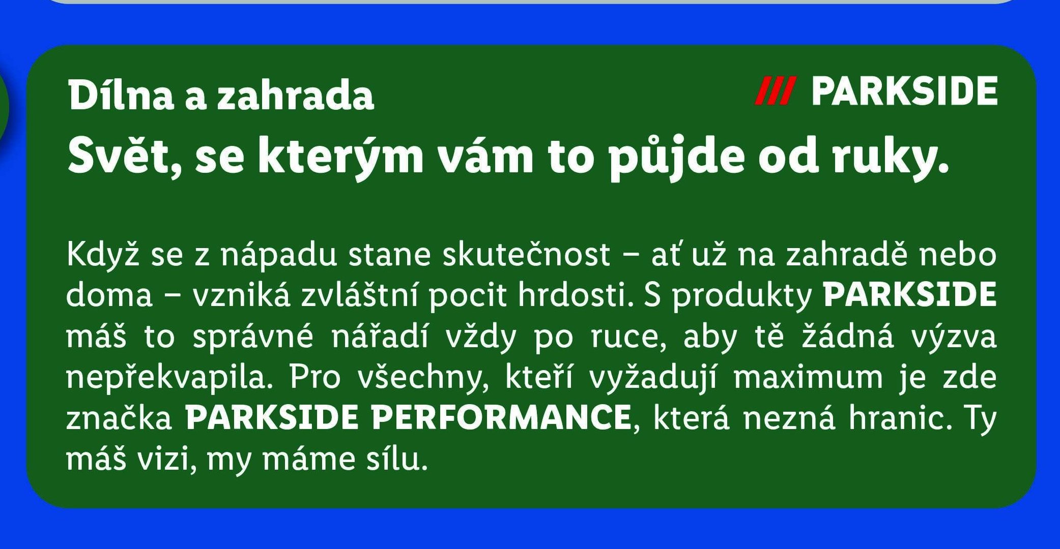 Dílna a zahrada - PARKSIDE