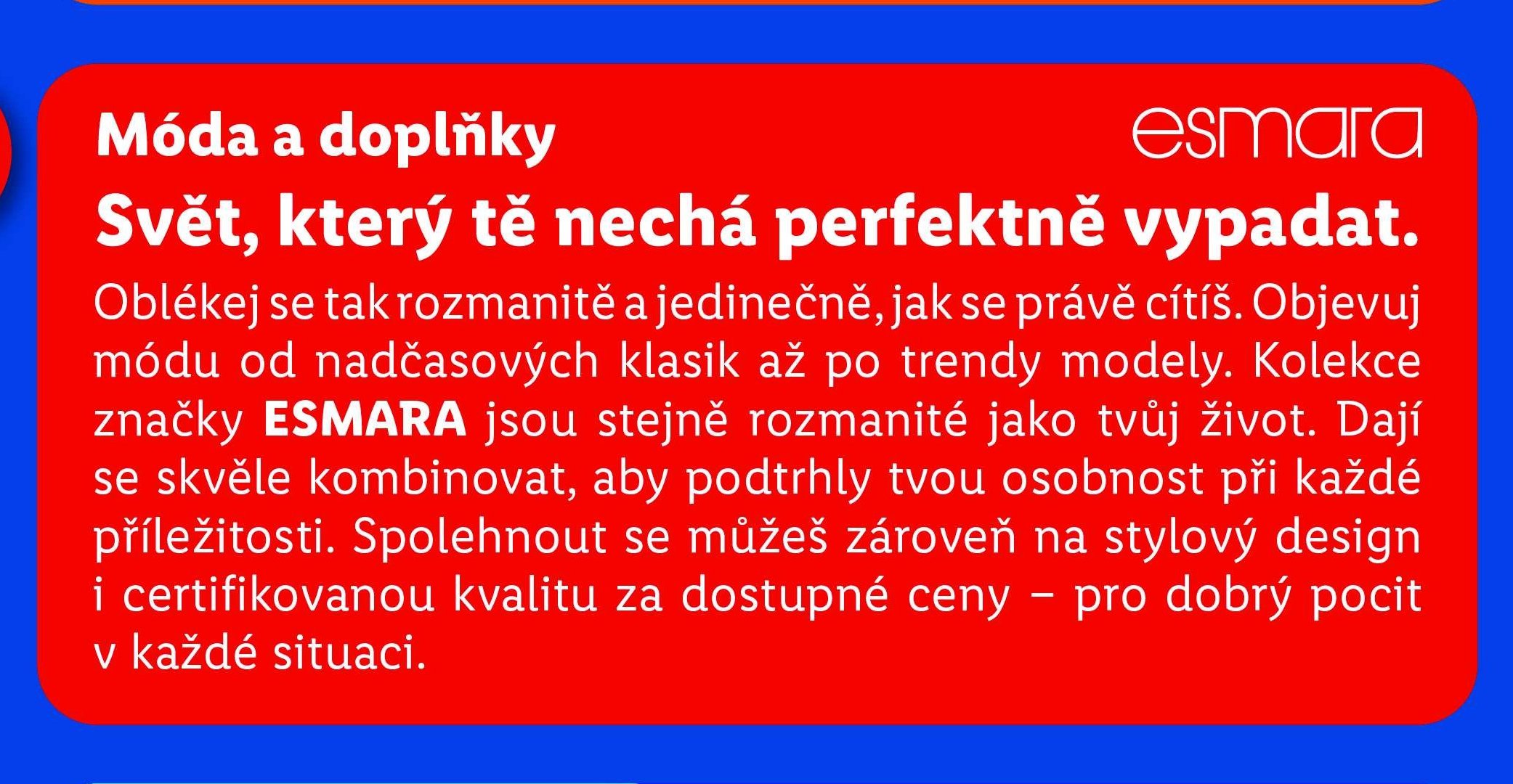 Móda a doplňky, esmara