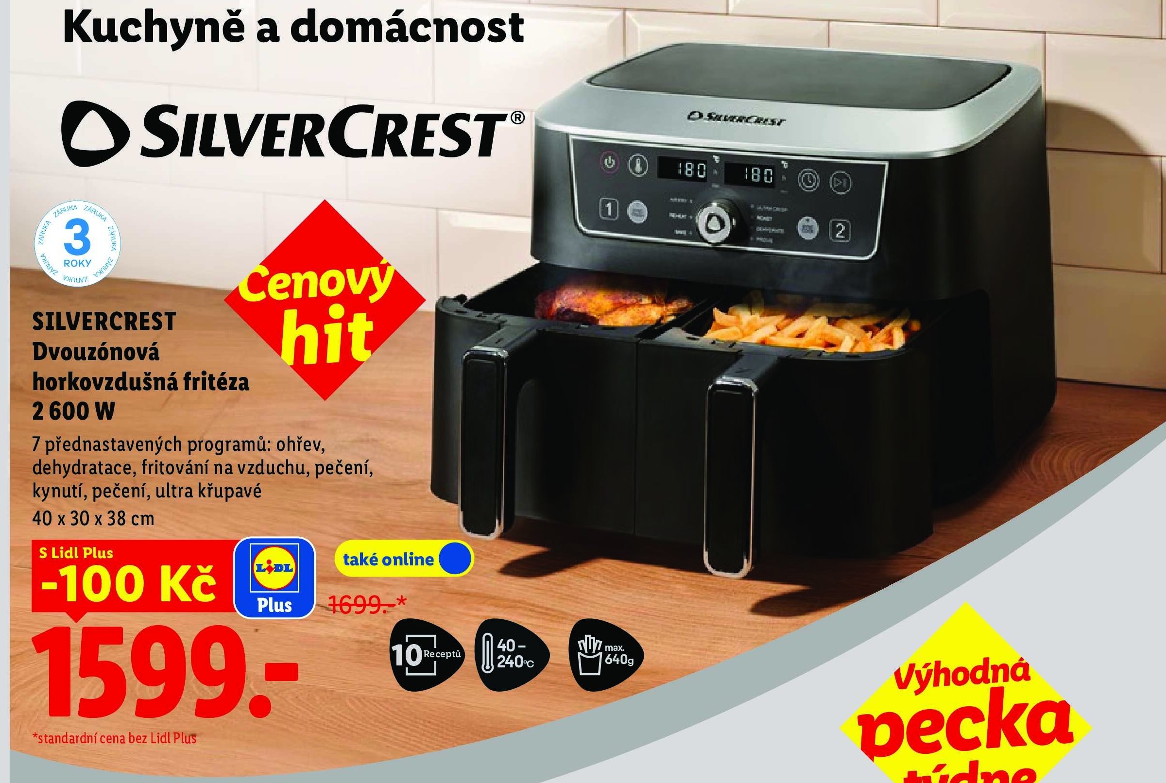 SILVERCREST Dvouzónová horkovzdušná fritéza