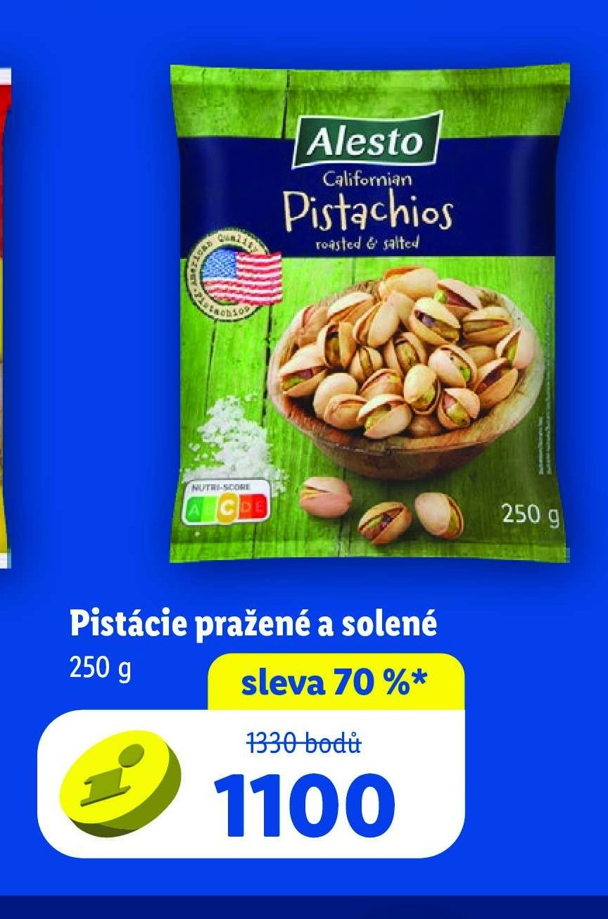 Pistácie pražené a solené
