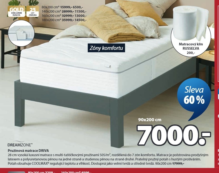Pružinová matrace DRIVA - Jysk akcniletaky.com
