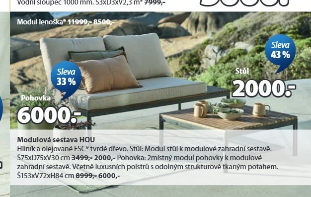 Modulová sestava HOU (Pohovka a Stůl) - Jysk akcniletaky.com
