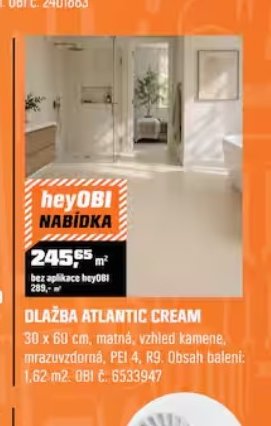 DLAŽBA ATLANTIC CREAM - OBI akcniletaky.com