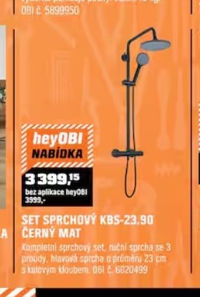SET SPRCHOVÝ KBS-23.90 ČERNÝ MAT - OBI akcniletaky.com