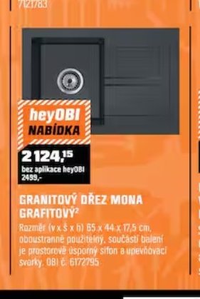 GRANITOVÝ DŘEZ MONA GRAFTOVÝ - OBI akcniletaky.com