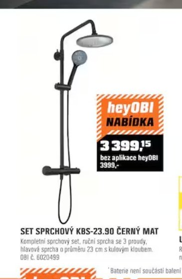 SET SPRCHOVÝ KBS-23.90 ČERNÝ MAT - OBI akcniletaky.com